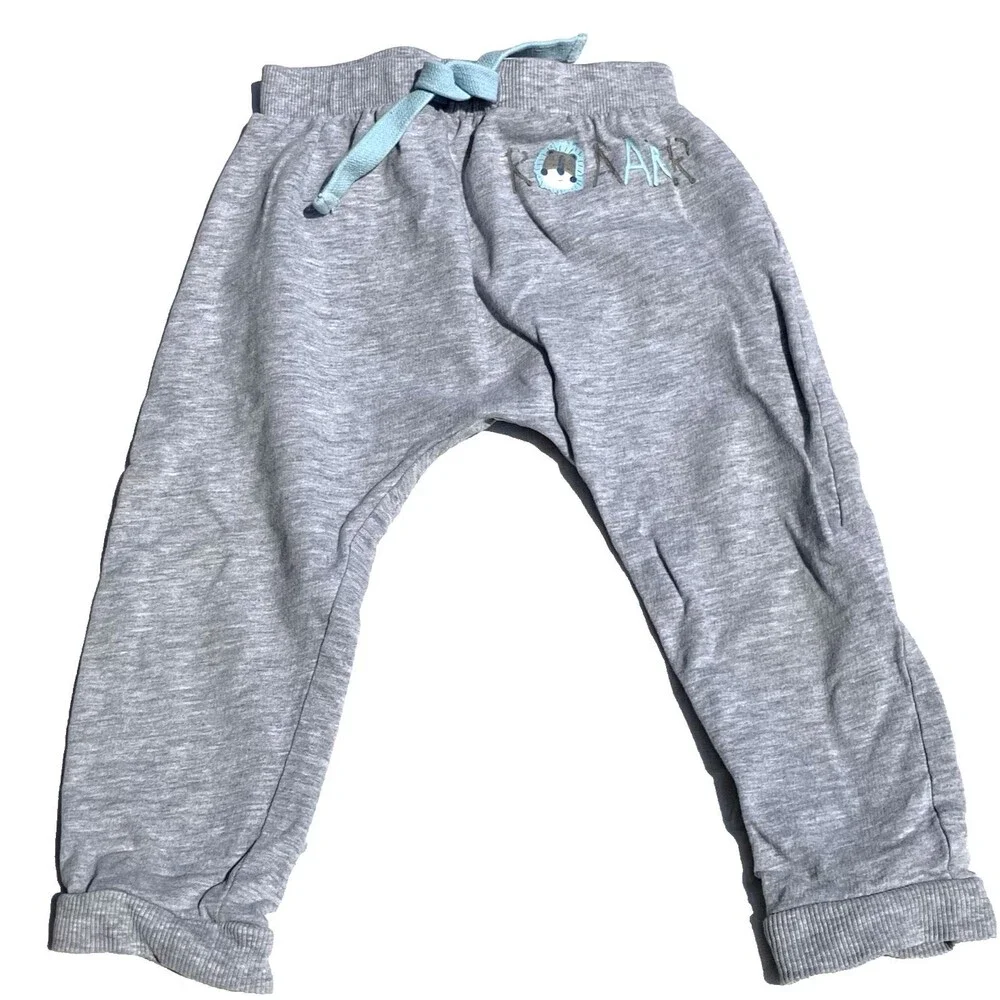 Toddler Shirts Sweat Pants Set Cat & Jack 2T 3T Henley Heather Short Sl Lion